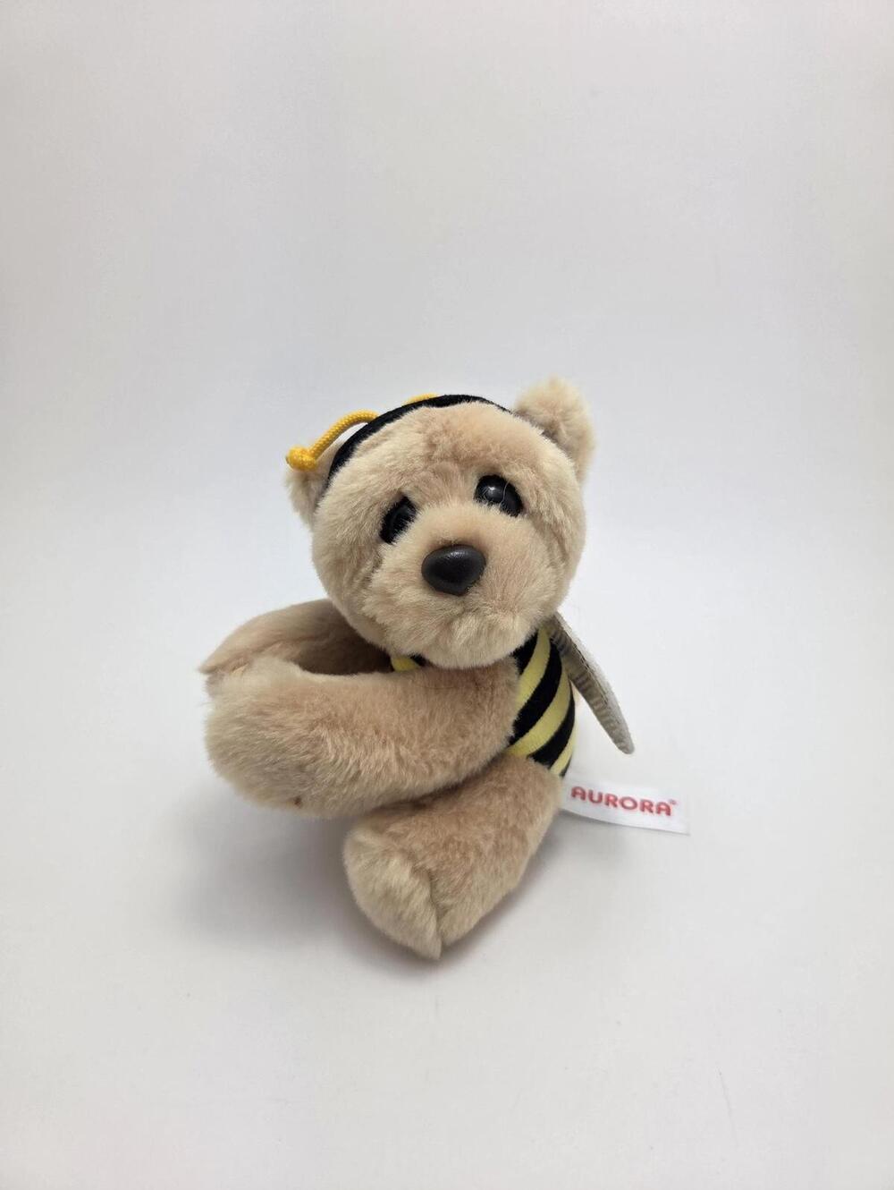 Aurora Bumblebee Hugging Bear Plush, Stuffed Animal NWT (4 inch)